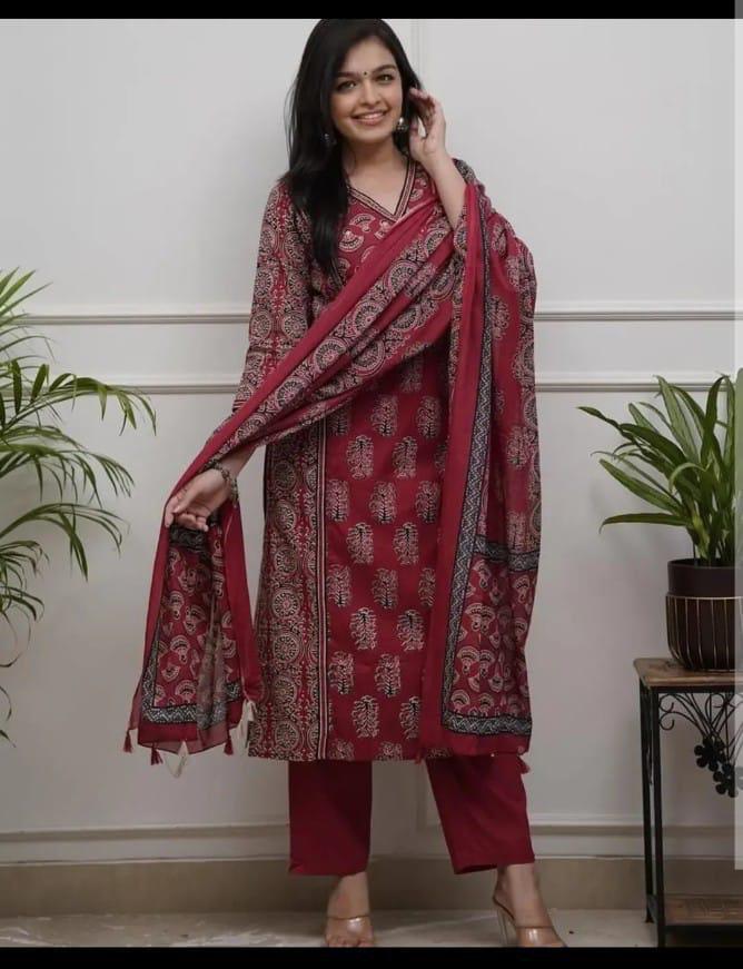 KURTI WITH PANTS COTTON WOMEN
