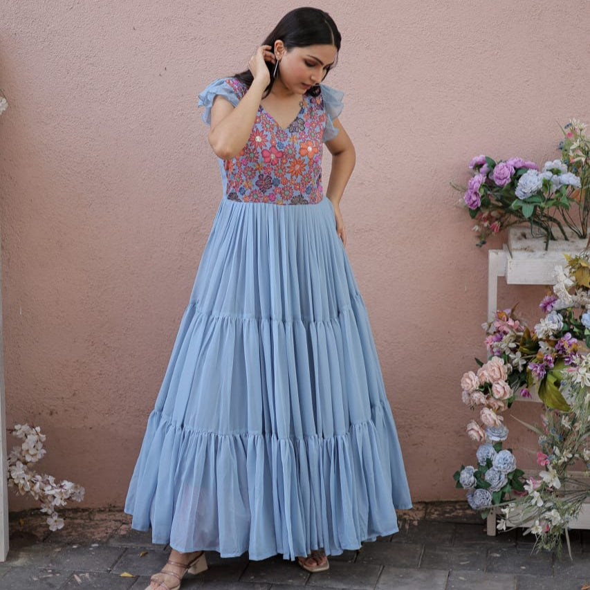 LONG FLARE MAXI DRESS